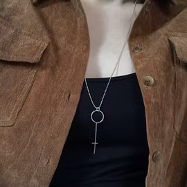 Silverhalsband Kvinnokraft Stor