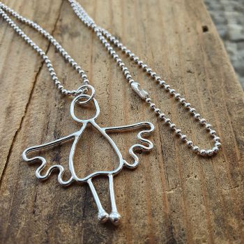 Silverängel Märta halsband