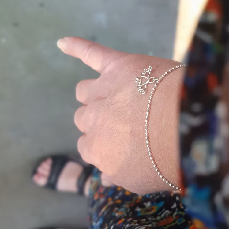 Ebba Silverarmband/Fotlänk