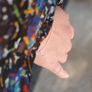 Kvinnokraft Silverarmband/fotlänk