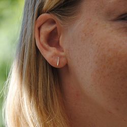 Silverörhänge Streck 2 mm