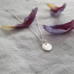 Bokstavshalsband miniberlock silver