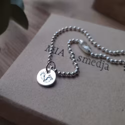 Fotspår Silverarmband/fotlänk