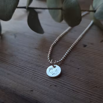 Silverhalsband Fotspår
