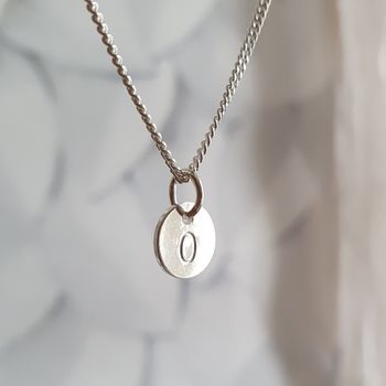Bokstavshalsband miniberlock silver