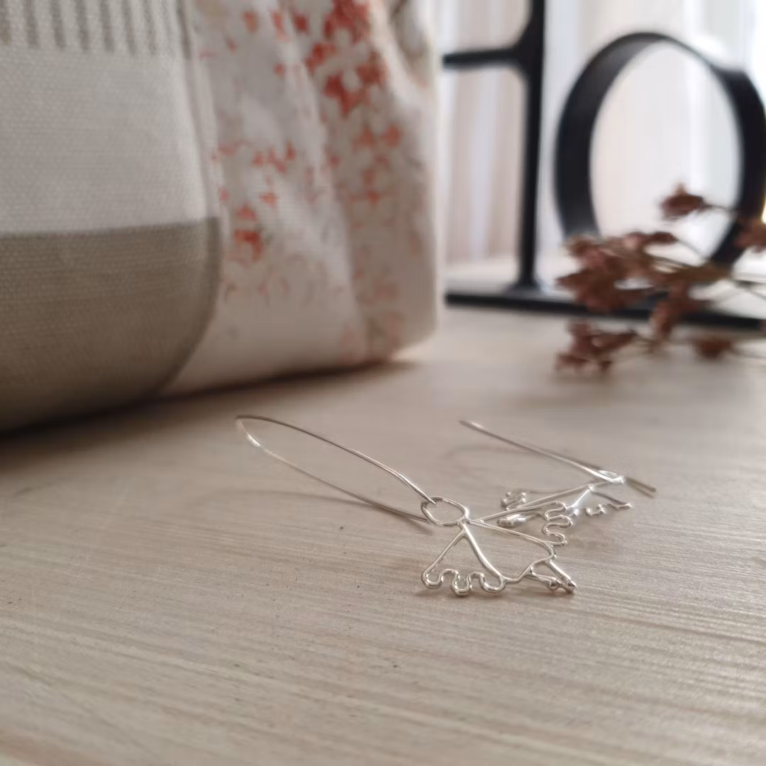 Silverörhänge med silverängel Ebba från MIA´s smedja.