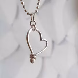 Silverhalsband Mammahjärtat