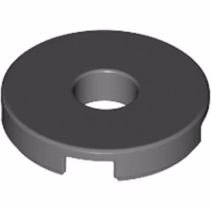 Tile 2 x 2 Round with Hole Ø4.85 (Dark Stone Gray)
