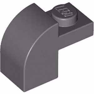Brick with Arch 1 x 1 x 1 1/3 (Dark Stone Gray)