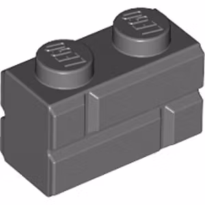 Profile Brick 1 x 2 Single Gro. (Dark Stone Gray)