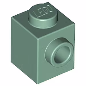 Brick 1 x 1 with 1 Knob (Sand Green)