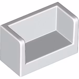 Wall Double Corner 1 x 2 x 1 (White)