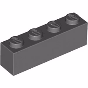 Brick 1 x 4 (Dark Stone Gray)