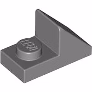 Slope 1 x 2 45° with 1/3 Plate (Dark Stone Gray)