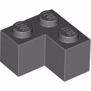 Brick Corner 1 x 2 x 2 (Dark Stone Gray)
