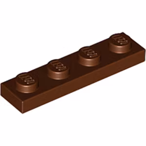 Plate 1 x 4 (Reddish Brown)