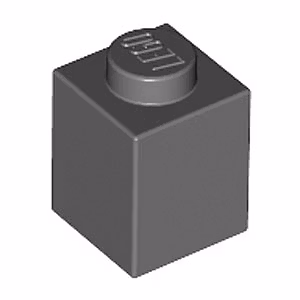 Brick 1 x 1 (Dark Stone Gray)