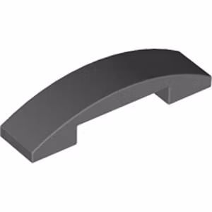 Plate with Bow 1 x 4 x 2/3 (Dark Stone Gray)