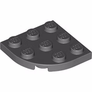 Plate 3 x 3 1/4 Circle (Dark Stone Gray)