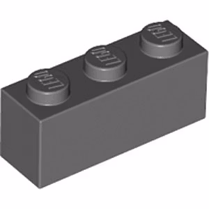 Brick 1 x 3 (Dark Stone Gray)