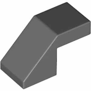 Slope 1 x 2 45° with no Knobs (Dark Stone Gray)