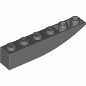 Brick 1 x 6 with bow Rev. (Dark Stone Gray)