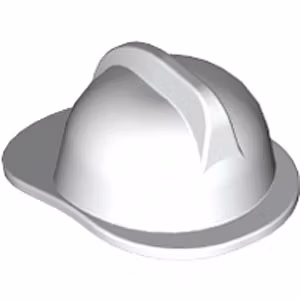 Minifigure Fireman Helmet (White)