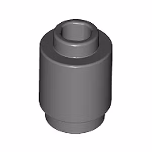 Round Brick 1 x 1 (Dark Stone Gray)