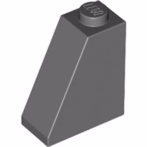 Slope 2 x 1 x 2 (Dark Stone Gray)
