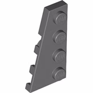 Left Plate 2 x 4 with angle (Dark Stone Gray)