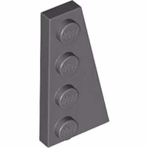 Right Plate 2 x 4 with angle (Dark Stone Gray)