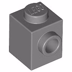Brick 1 x 1 with 1 Knob (Dark Stone Gray)