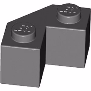Brick 2 x 2 with Angle 45 Degrees (Dark Stone Gray)