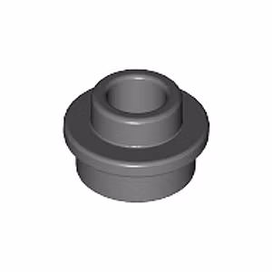 Plate Round 1 x 1 with Throughg. Hole (Dark Stone Gray)