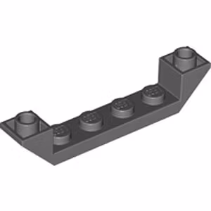 Inverted Slope 6 x 1 x 1 (Dark Stone Gray)