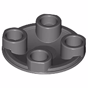Slide Shoe Round 2 x 2 (Dark Stone Gray)