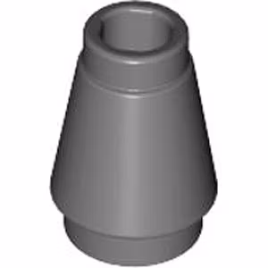 Cone Small 1 x 1 (Dark Stone Gray)