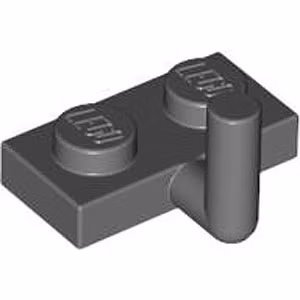 Plate 1 x 2 with Vertical Schaft (Dark Stone Gray)