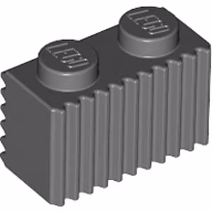 Profile Brick 1 x 2 (Dark Stone Gray)
