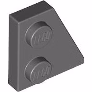 Right Plate 2 x 2 27deg (Dark Stone Gray)