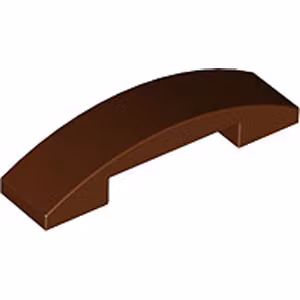 Plate with Bow 1 x 4 x 2/3 (Reddish Brown)