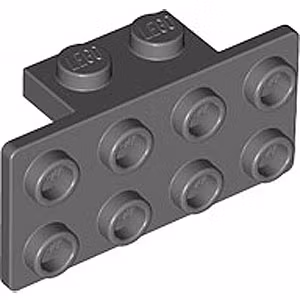 Angle Plate 1 x 2 / 2 x 4 (Dark Stone Gray)