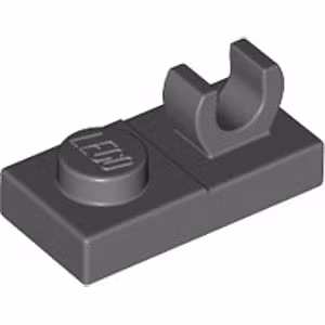 Plate 1 x 2 with Vertical Grip (Dark Stone Gray)