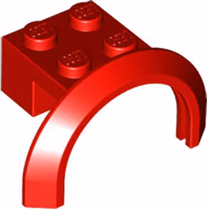 Brick 2 x 4 x 1 with Screen (Red)