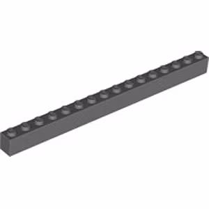 Brick 1 x 16 (Dark Stone Gray)