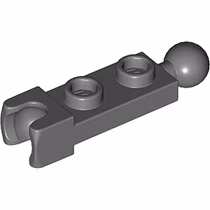 Plate 1 x 2 Ball Ø5.9/cup/friction (Dark Stone Gray)