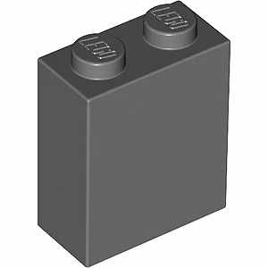 Brick 1 x 2 x 2 (Dark Stone Gray)