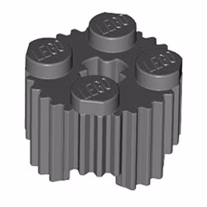 Profile Brick Ø15.83 with Cross (Dark Stone Gray)