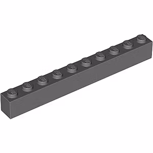 Brick 1 x 10 (Dark Stone Gray)