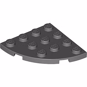 Plate 4 x 4 1/4 Circle (Dark Stone Gray)